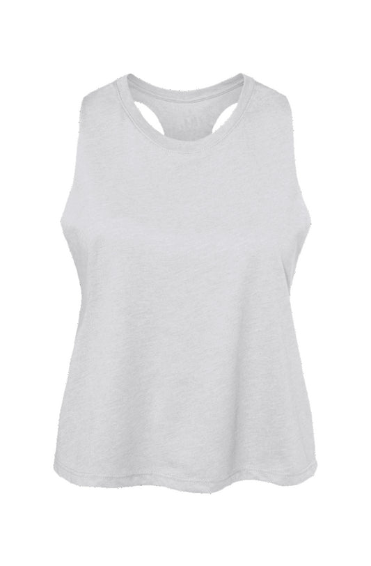 Women's Racerback Cropped Tank - White